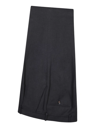 Shop Lardini Black Linen Suit