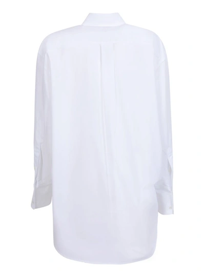 Shop Jw Anderson Eyelets Oversize White Shirt