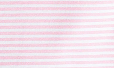 Shop Petite Plume Kids' Stripe Fitted Two-piece Pima Cotton Short Pajamas In Pink Stripe