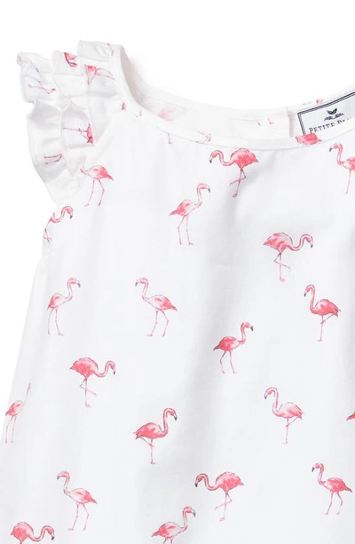 Shop Petite Plume Kids' Amelie Flamingo Print Two-piece Short Pajamas In Flamingos
