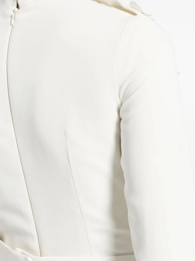 Saiid Kobeisy Crepe Kaftan With 3d Laser-cut Embroidery In White