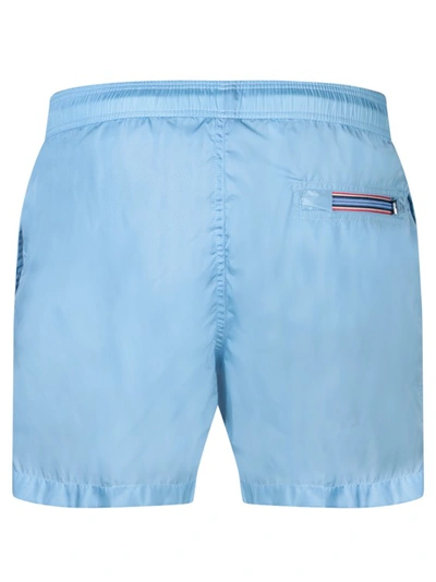 Shop Moncler Blue Nylon Swimsuit