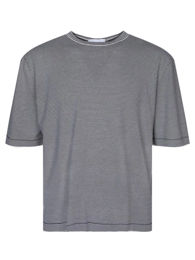 Shop Lardini Cotton T-shirt By  In Grey