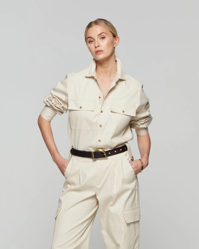Shop Serena Bute Military Shirt - Ecru In Neutrals