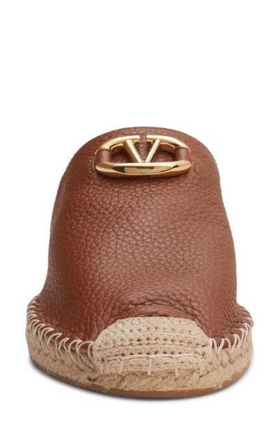 Shop Valentino Vlogo Moon Mule In Tobacco