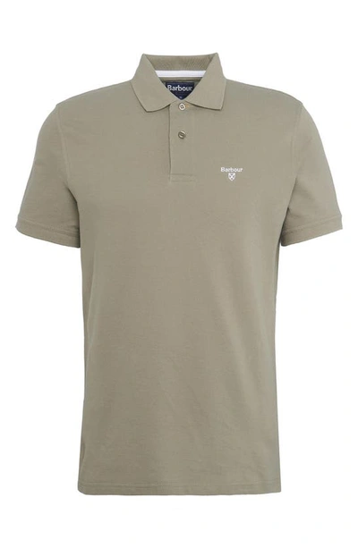 Shop Barbour Lightweight Sports Piqué Polo In Dusty Green