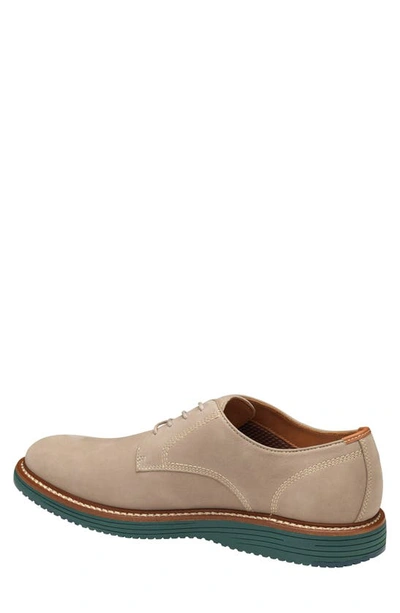 Johnston & Murphy Upton Plain Toe Derby In Taupe Nubuck