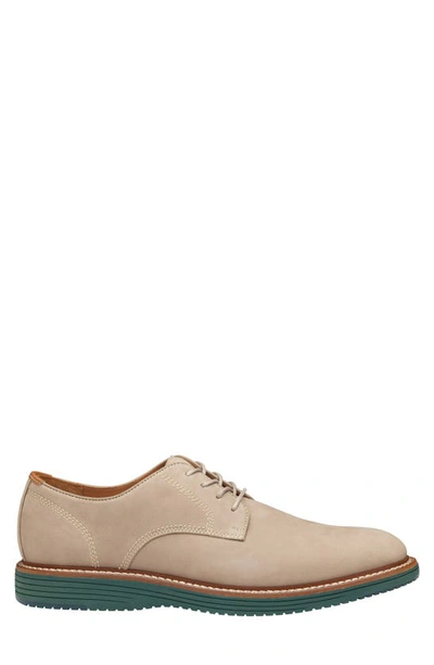 Johnston & Murphy Upton Plain Toe Derby In Taupe Nubuck