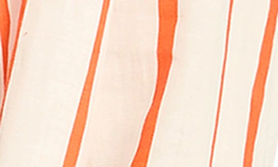 Shop Sea Level Corfu Stripe Cover-up Shirt In Flame