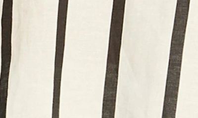 Shop Sea Level Corfu Stripe Cover-up Shirt In Black