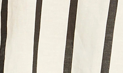 Sea Level Corfu Stripe Cover-up Shirt In Black