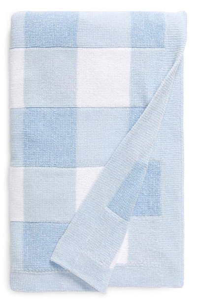 Nordstrom Chenille Baby Blanket In Blue Feather Gingham