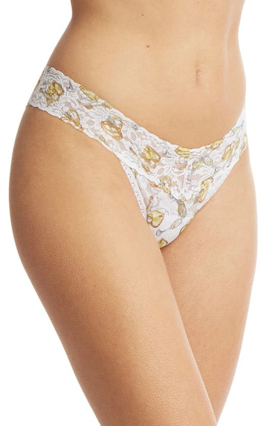 Shop Hanky Panky Print Low Rise Thong In Forever Gold