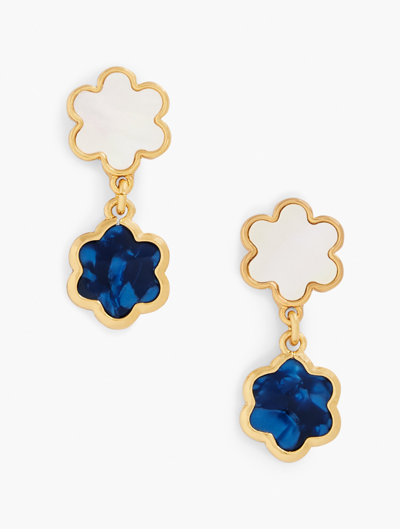 Shop Talbots Spring Fling Drop Earrings - Sapphire Blue/gold - 001  In Sapphire Blue,gold