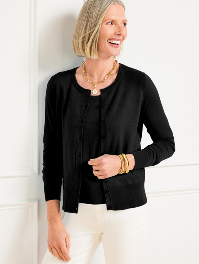 Talbots Charming Cardigan Sweater - Black - 2x  In Black