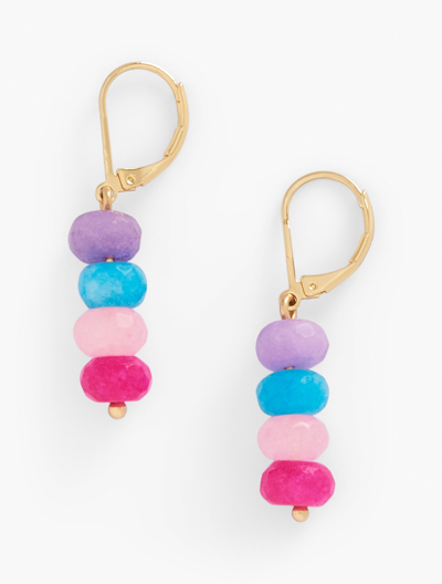 Shop Talbots Color Craze Drop Earrings - Wisteria Purple/gold - 001  In Wisteria Purple,gold