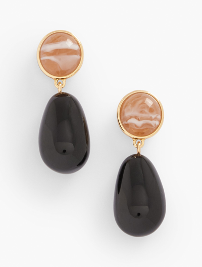 Shop Talbots Refined Drop Earrings - Black/gold - 001  In Black,gold