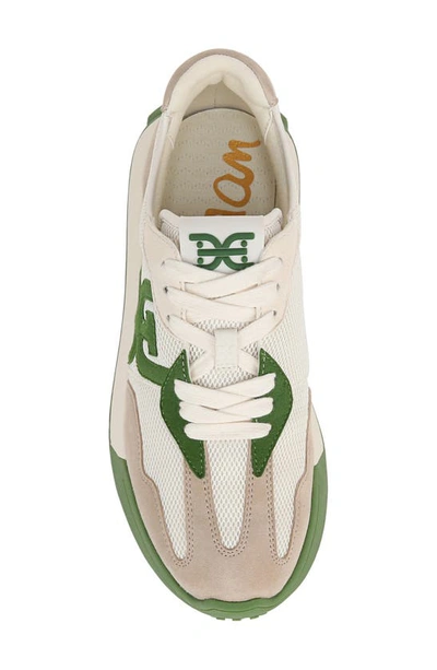 Sam Edelman Langley Lace Up Sneaker Green Multi Suede In Green Multi