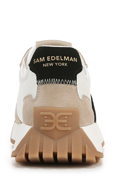 Shop Sam Edelman Langley Sneaker In White/ Tan/ Black