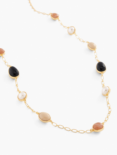 Shop Talbots Fresh Air Long Necklace - Black/gold - 001  In Black,gold