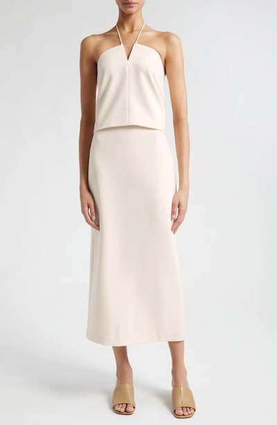Shop Vince Lean Maxi Pencil Skirt In 101owh-off White