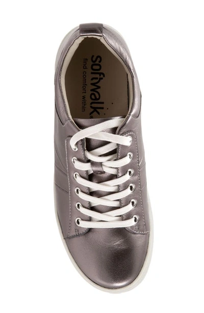 Shop Softwalk ® Athens Sneaker In Pewter Leather