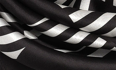 Shop Lauren Ralph Lauren Natalie Logo Silk Square Scarf In Black