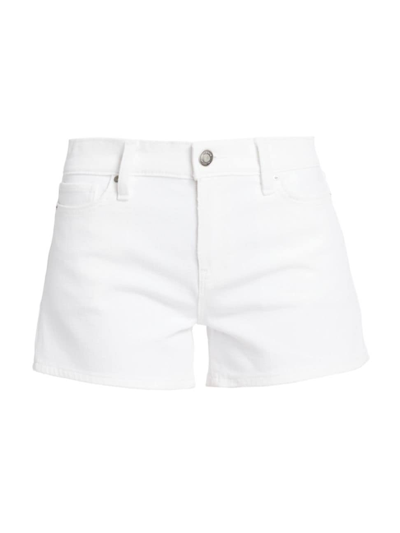 Shop Hudson Women's Gemma Twill Mid-rise Shorts In Clean White