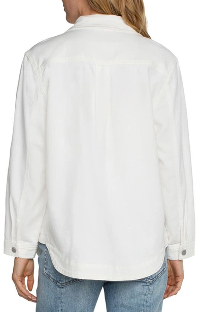Shop Liverpool Los Angeles Denim Shirt Jacket In Bright White