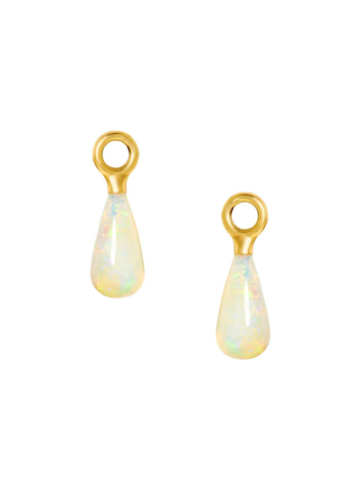Shop Andrea Fohrman Women's Briolettes 14k Yellow Gold & Gemstone Earring Charms In Australian Opal