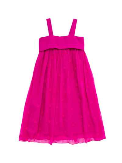 Shop Chloé Little Girl's & Girl's Silk Crepe Sleeveless Dress In Pink