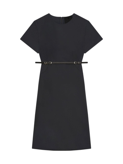 Shop Givenchy Women's Voyou Dress In Cotton Taffetas In Black