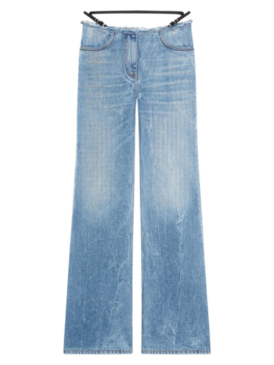 Shop Givenchy Women's Voyou Jeans In Denim In Light Blue