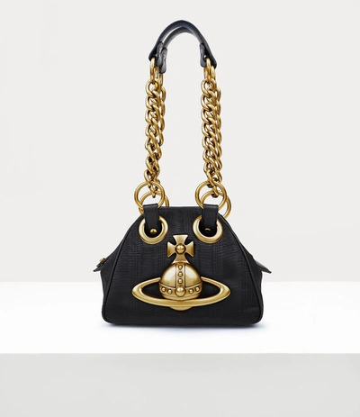 Shop Vivienne Westwood Archive Orb Chain Handbag In Black
