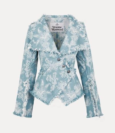 Shop Vivienne Westwood Worth More Jacket In Blue-coral
