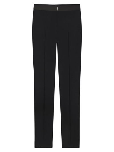 Shop Givenchy Men's Pants In Wool And Mohair With Satin Belt In Black