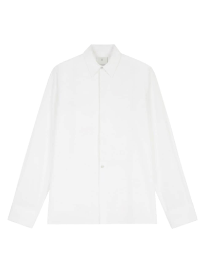 Shop Givenchy Men's Tuxedo Shirt In Poplin In White