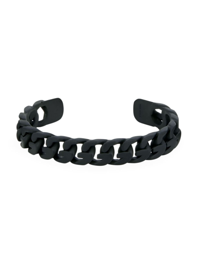 Shop Givenchy Men's G Chain Bangle In Black