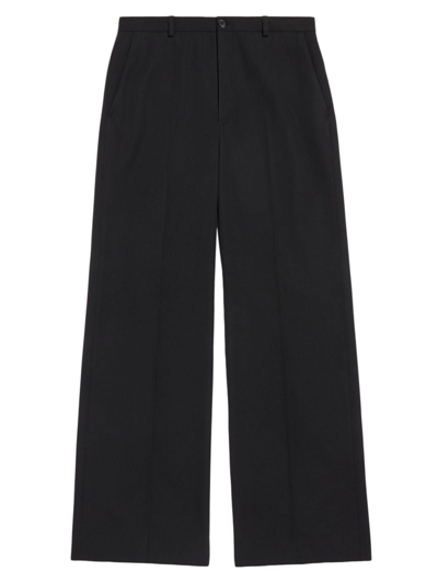 Shop Balenciaga Regular Fit Tailored Pants In Black