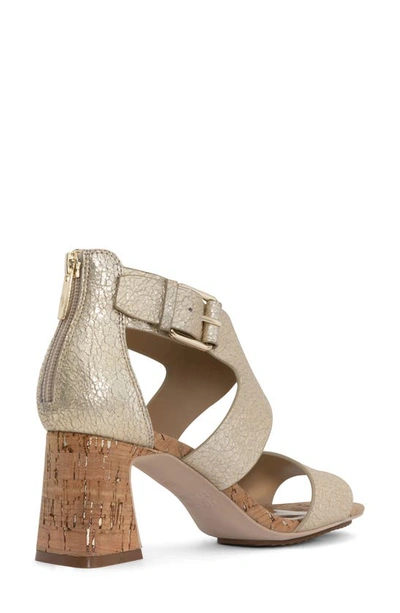 Shop Donald Pliner Metallic Sandal In Platino