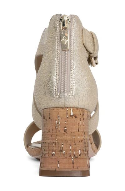 Donald Pliner Esma Leather Sandal In Platino
