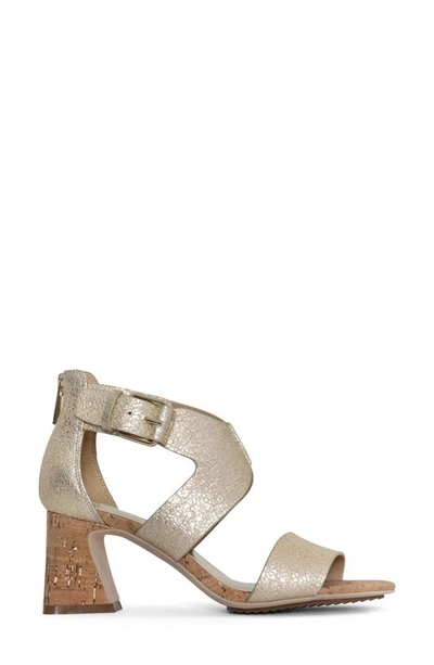 Shop Donald Pliner Metallic Sandal In Platino