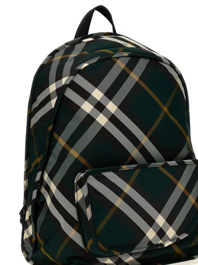 Shop Burberry 'shield' Backpack In Green