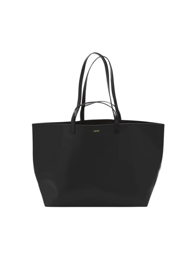 Shop Cahu Medium Nouvelle Collection Le Pratique With Zip Tote Bag In Black