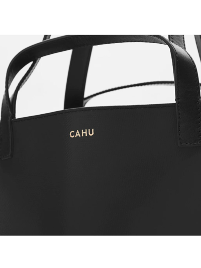 Shop Cahu Medium Nouvelle Collection Le Pratique With Zip Tote Bag In Black