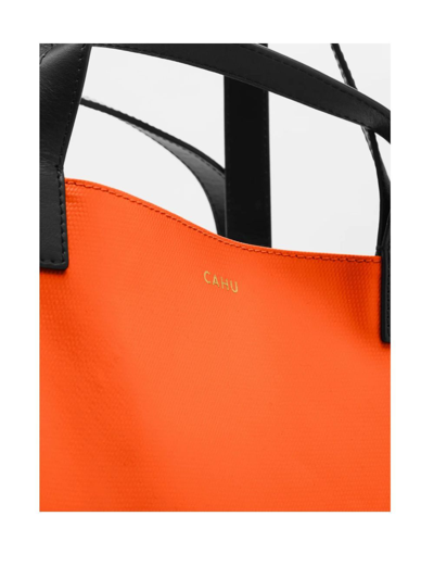 Shop Cahu Large Permanente Collection Le Pratique Tote Bag In Yellow & Orange