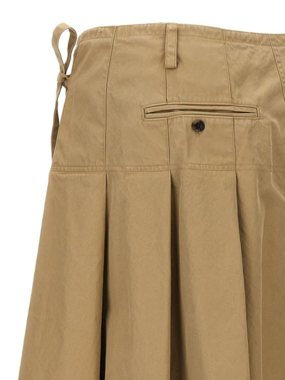 Shop Dries Van Noten 'skilt' Skirt In Beige