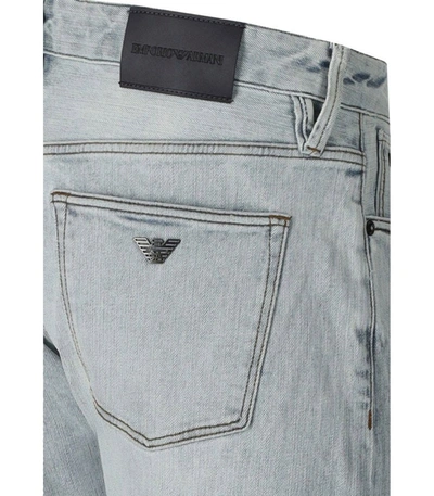 Shop Ea7 Emporio Armani  J75 Slim Fit Light Blue Jeans