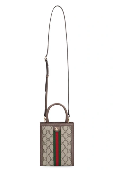 Shop Gucci Ophidia Gg Mini Crossbody Bag In Beige