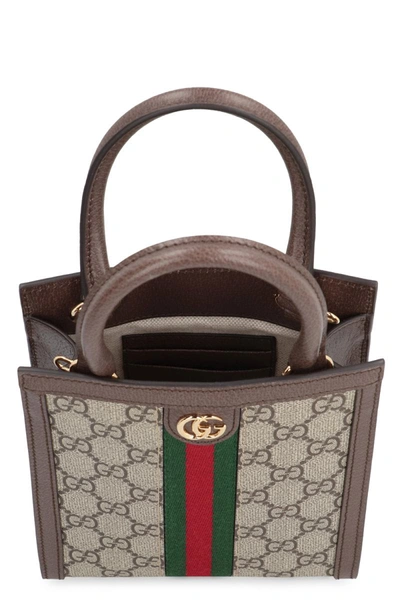 Shop Gucci Ophidia Gg Mini Crossbody Bag In Beige